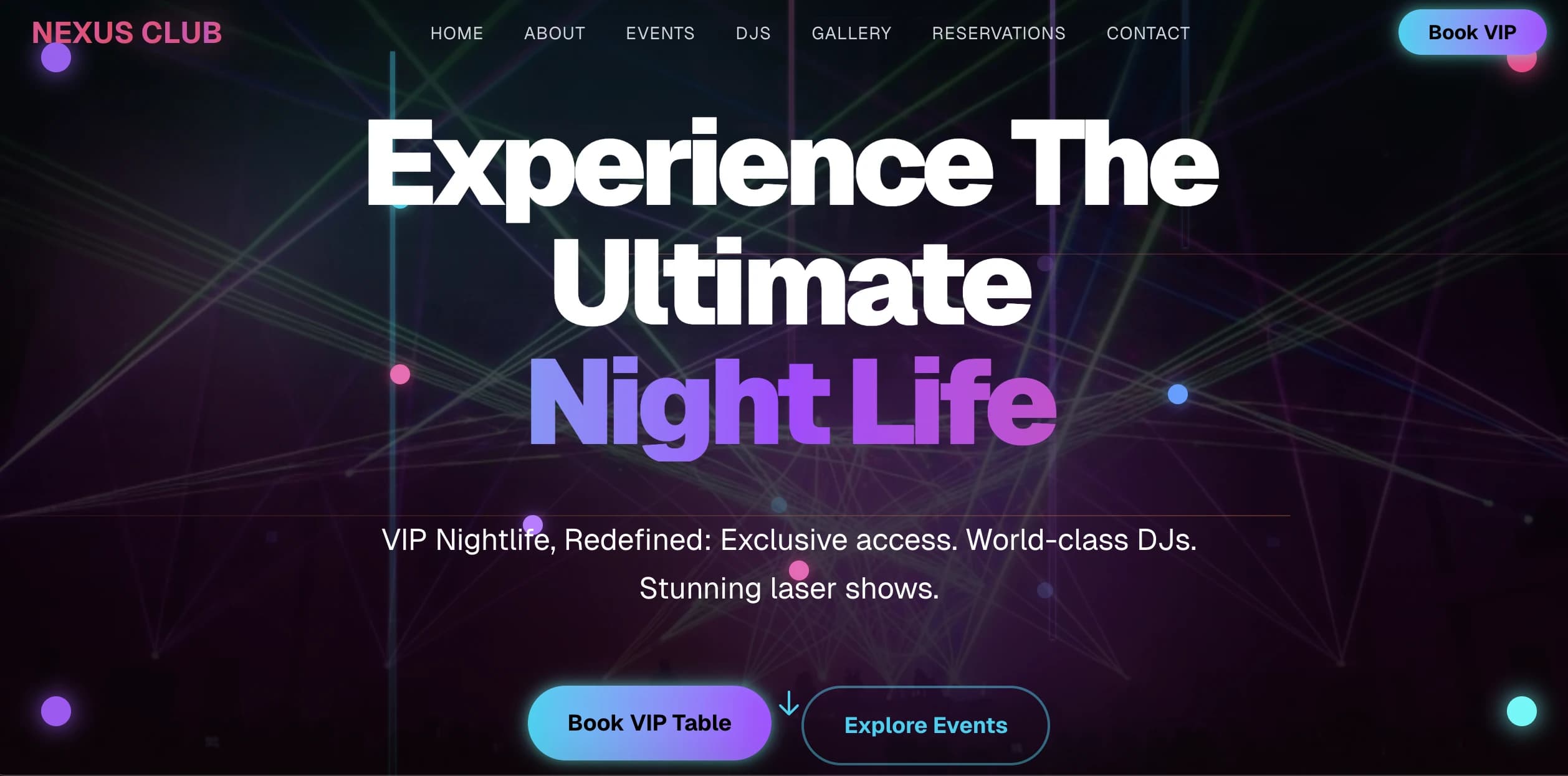 Nexus Club Template design preview