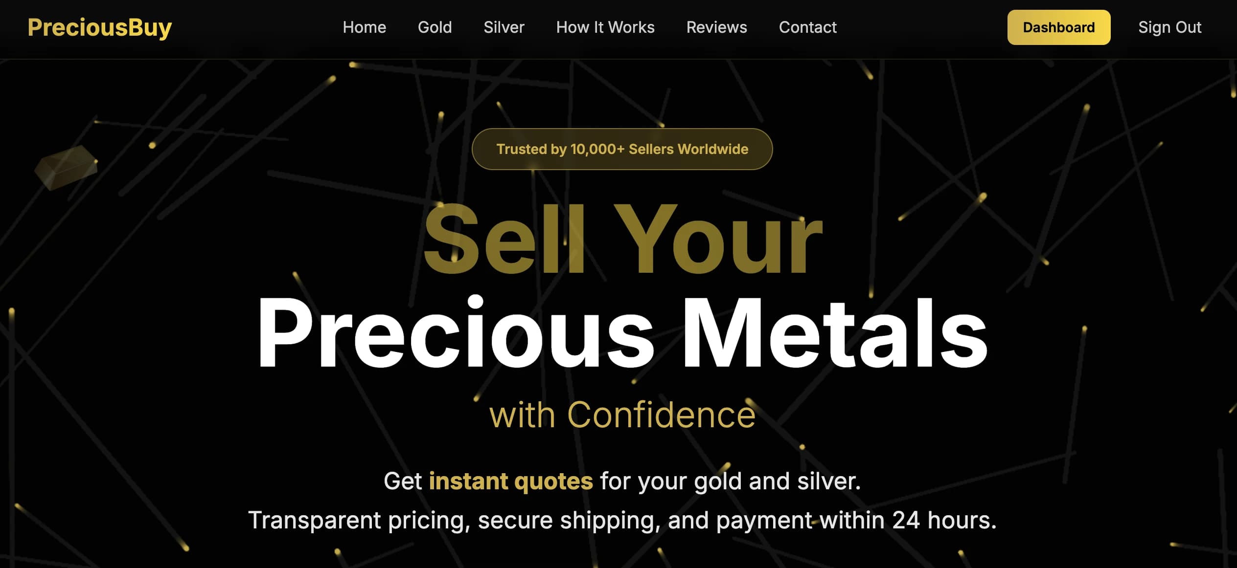 Gold Merchant Template design preview